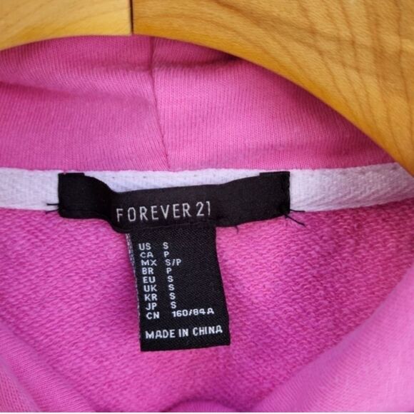 New Forever 21 Pink Sweatshirt Hoodie Size S - Picture 3 of 3